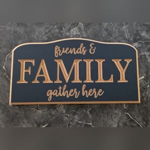 Wooden Wall Decor Friends And Family Gather Here